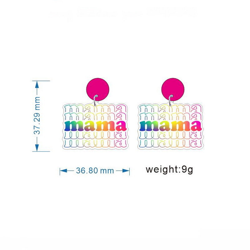 Wholesale Mother's Day Acrylic Earrings